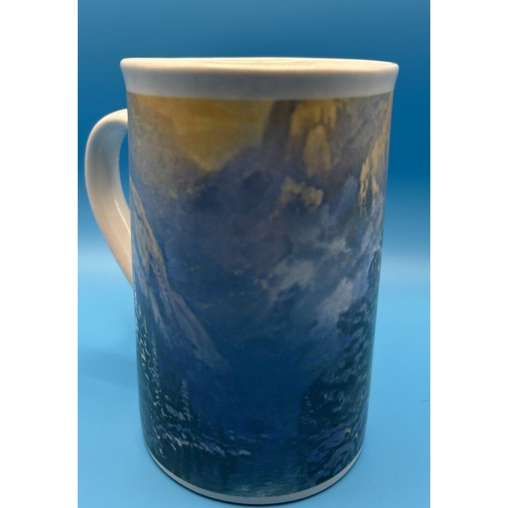Thomas Kinkade Winter At Mountain Chapel Tea Cup Coffee Mug